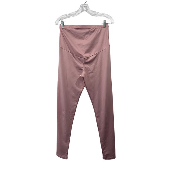 Set of 4 Maternity leggings in Black, Pink, and Blue - Picture 5 of 11